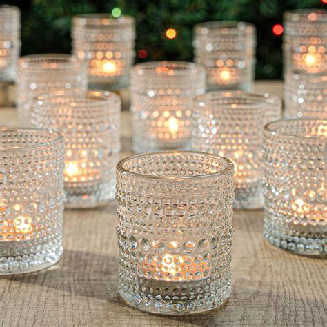 Amazon.com: 24 Pack Votive Candle Holders for Wedding Candle, Clear ...