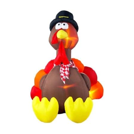 Gemmy Industries Gemmy Industries G08 25663X 6 Ft. Airblown Turkey G08 ...