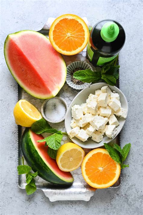 Watermelon and Mint Salad with Feta - Foxes Love Lemons