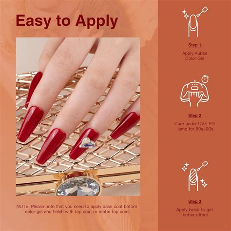 Buy AUBSS Gel Nail Polish Set, 6 Colors Nude Brown Red Gel Polish Kit ...