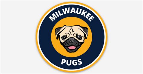 Milwaukee Pugs Sticker by Milwaukee Pugs | Circle stickers | Sticker ...