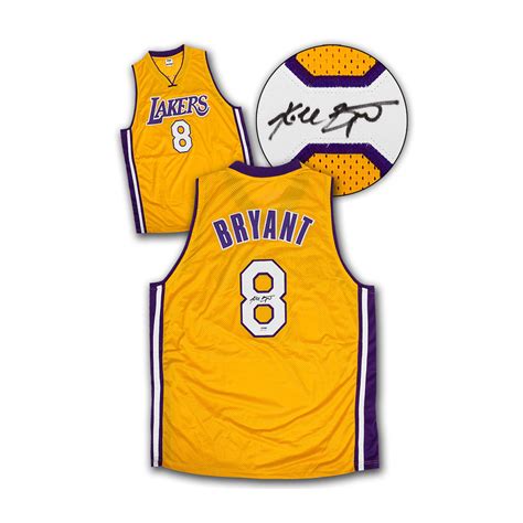 Kobe Bryant Los Angeles Lakers Autographed Yellow Custom Basketball ...