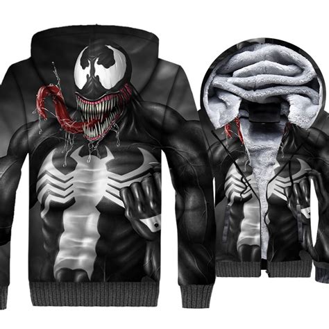 Venom Jackets - Venom Series Anti-Hero Venom Super Cool 3D Fleece Jacket - Anime Hoodie Shop