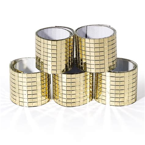 Pp Opount 2360 Pieces Self Adhesive Mosaic Tiles Gold Disco ...