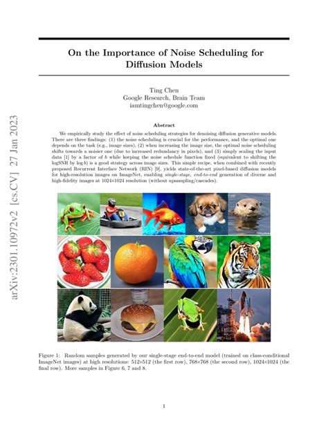 Diffusion Model Noise 的图像结果