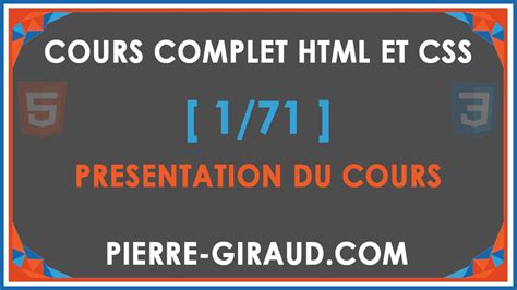 Image result for Cours HTML CSS Pierre Giraud