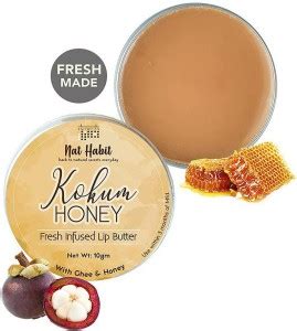 Nat Habit Kokum Honey Lip Balm for Lip Lightening, Lip Mask for Dark ...