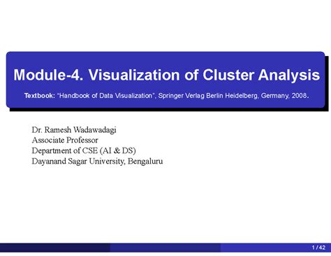 DAV-Module-4-PPT Notes: Visualization Techniques in Cluster Analysis ...