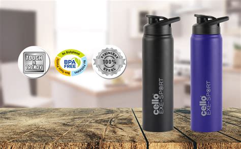 Cello Explorer Stainless Steel Single Wall Water Bottle (Blue, 1000ml ...