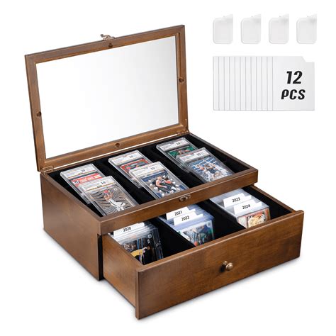Trading Card Storage Box, 70+ Graded Card Storage Box with Custom ...