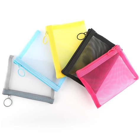 Amazon.com : EASYFUN Small Zipper Pouch,5 Pieces Mini Mesh Pouch Coin ...