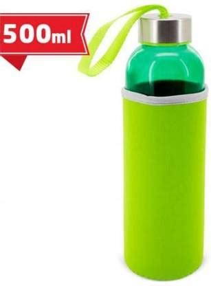 ARV MEGAHOUSE Color Transparent Medium Glass Water Bottle with Cover ...