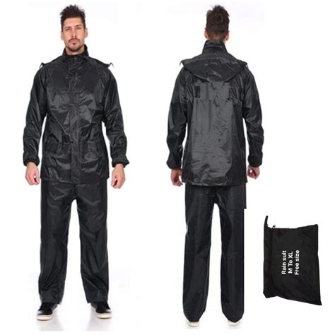 Raincoat For Men Waterproof Rain Suit With Hood Raincoat For Men Bike ...