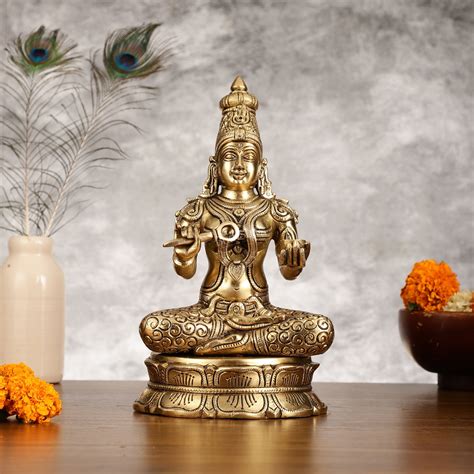 Buy Brass Superfine Annapurna/Annapoorna Ma Idol - 11.5 Inch - Budhshiv.com