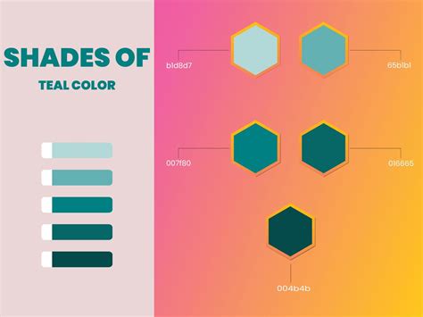 Shades of teal color palette 14529896 Vector Art at Vecteezy