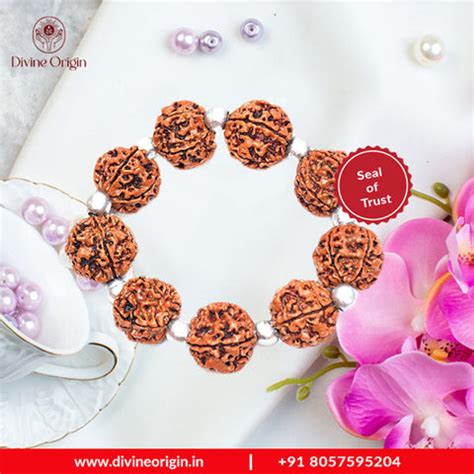 Charming 5 Mukhi Rudraksha & Parad beads Bracelet – Divine Origin India