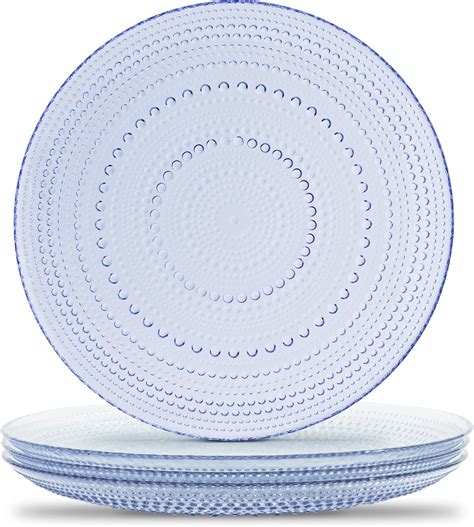 Amazon.com: Navaris Decorative Glass Serving Plates (Set of 2) - 9.3 ...