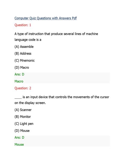 Computer Quizzes 的图像结果