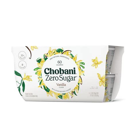 Amazon.com: Chobani With Zero Sugar Vanilla Multi Pack, 21.2 Oz ...