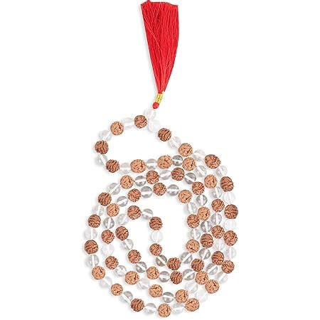 Buy 100% Natural & Original spadigam Quartz Crystal malai/sphatik mala ...