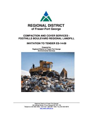 Fillable Online COMPACTION AND COVER SERVICES - FOOTHILLS BOULEVARD ...