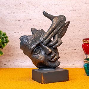 Buy Tied Ribbons Human Face Statue with Hand Showpiece for Home ...