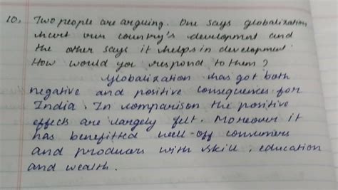 Supposing you find two people arguing: One is saying globalisation has ...