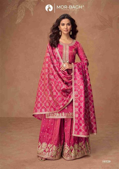 RADHA BY MOR-BAGH 10320 TO 10323 SERIES BEAUTIFUL STYLISH SHARARA SUITS ...