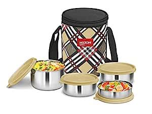 Buy MILTON Smart Meal Lunch Box, Set of 4, Yellow Online at Low Prices ...