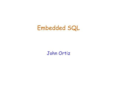 Image result for Embedded SQL