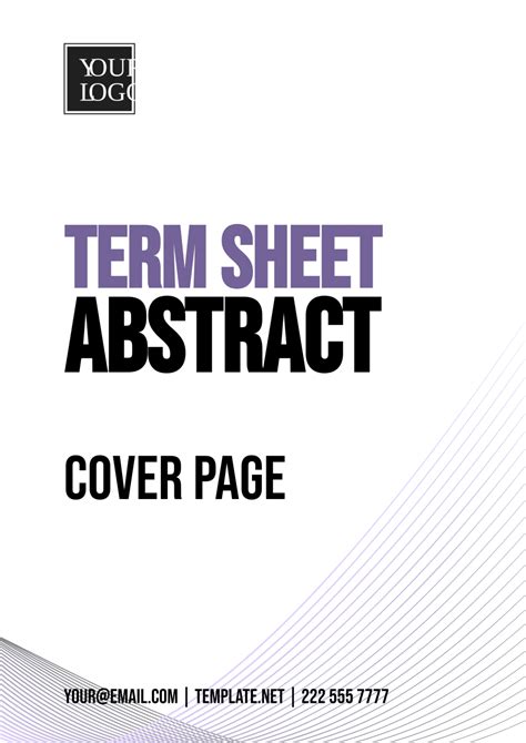 Abstract Cover Page Template 的图像结果