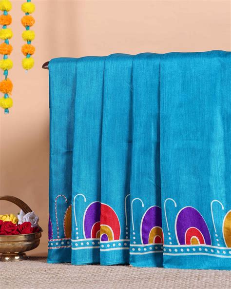 Elegant Kantha Work Saree with Intricate Handcrafted Border and Tradit