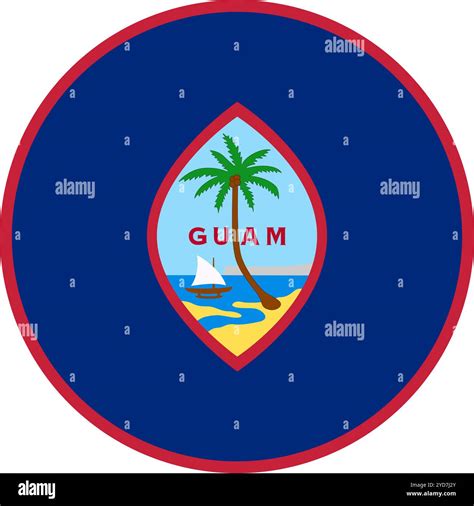 Guam Circle Flag, Circle Flag of Guam, Vector Images Stock Vector Image & Art - Alamy