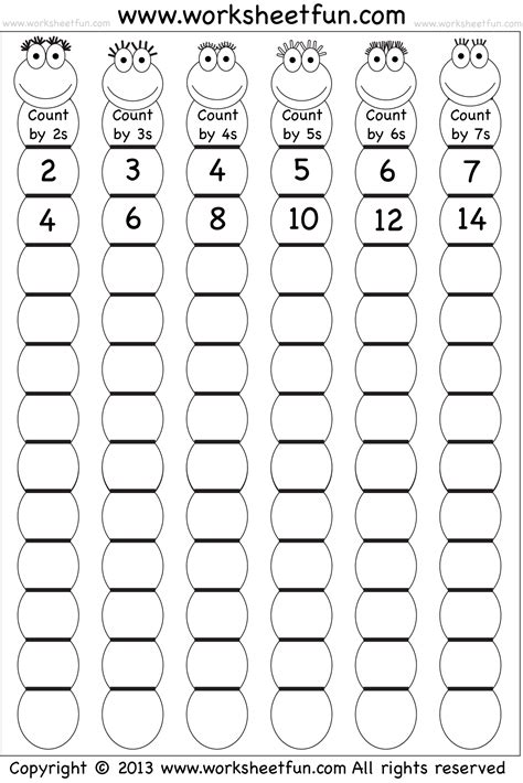 Free Printable Skip Counting By 2 Worksheets - Preschool Coloring ...