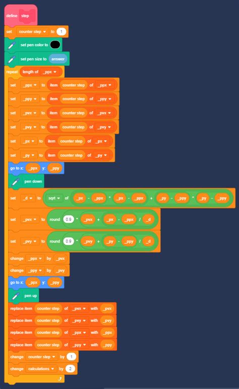 Scratch Gravity Simulation 的图像结果