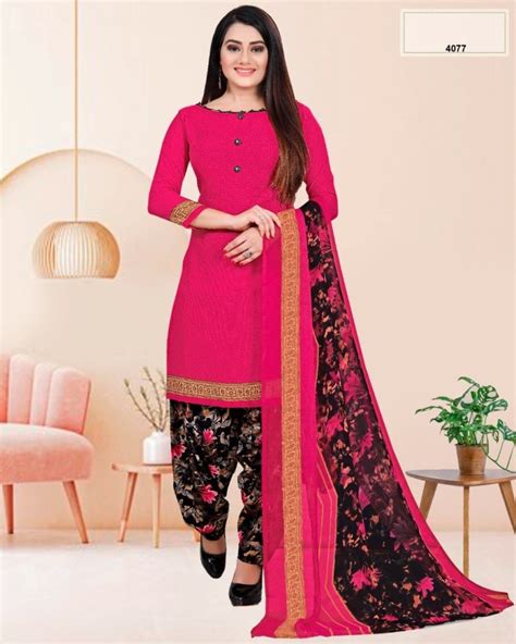 Printed Cotton 101 Regular Wear Dress Material Collection