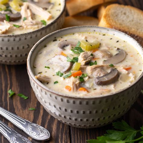 Creamy Turkey and Mushroom Soup | The Blond Cook
