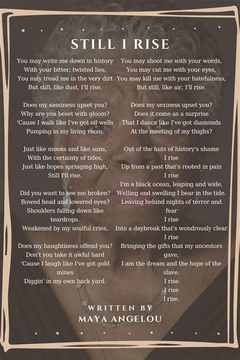 Maya Angelou Poems Still I Rise