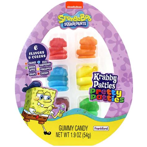 SpongeBob Krabby Patties Pretty Patties Gummies - 6 Pack - RetroFestive.ca