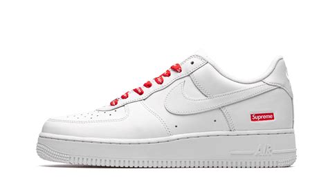 NIKE MENS Air Force 1 Low "Supreme - Mini Box Logo White" CU9225 100 ...