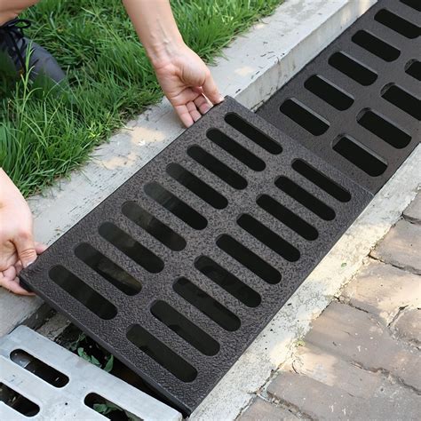 Amazon.com: Cast Iron Drain Grate, 12 * 20in Outdoor Drain Cover, Heavy ...