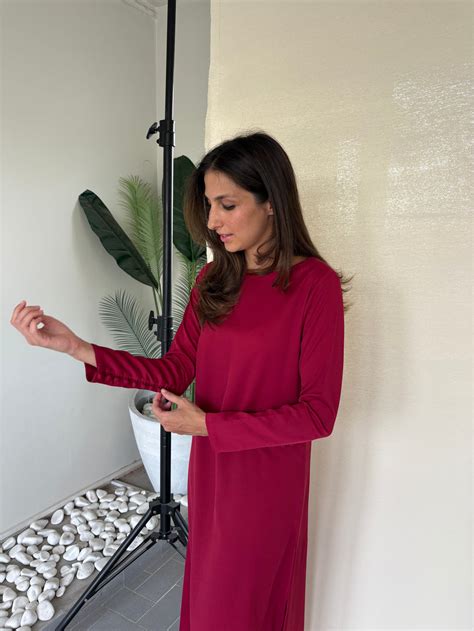 Berry Red Buttoned Set – Nour
