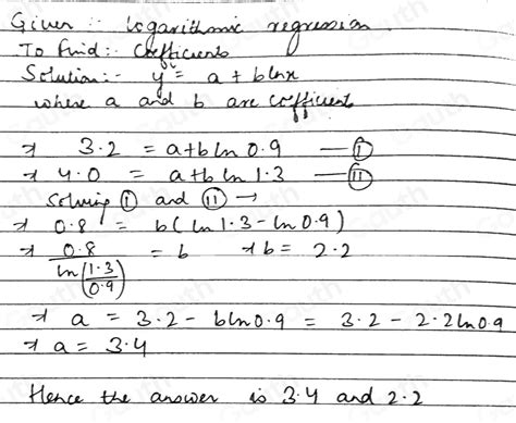 Logarithmic Model Calculator 的图像结果