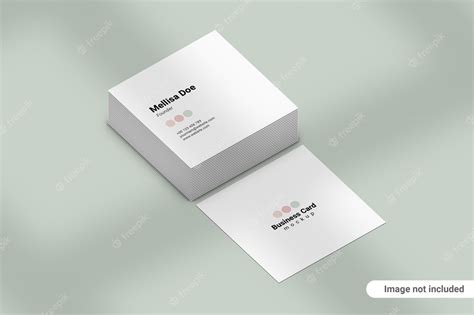 Premium PSD | Square Business Card Mockup