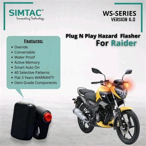 TVS Raider | 125 | Compatible | Simtac | With Switch [V6.0] | PNP ...
