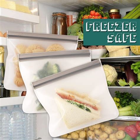 Buy Cozihom Reusable Ziplock Bags, Food Storage Bags, Leakproof ...