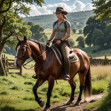 Teenage Lara Croft horseback riding on her estate by Aria360 on DeviantArt