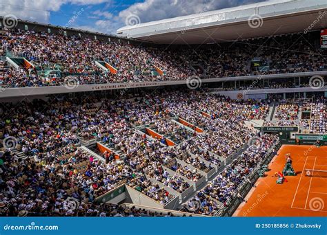 Court Philippe Chatrier at Le Stade Roland Garros during Round 4 Match ...