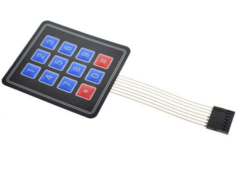 4 X 3 Flexible Matrix Keypad Membrane Switch Keyboard - ThinkRobotics ...