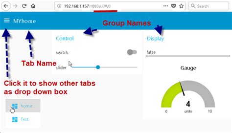 Using Dashboard Node Red 的图像结果
